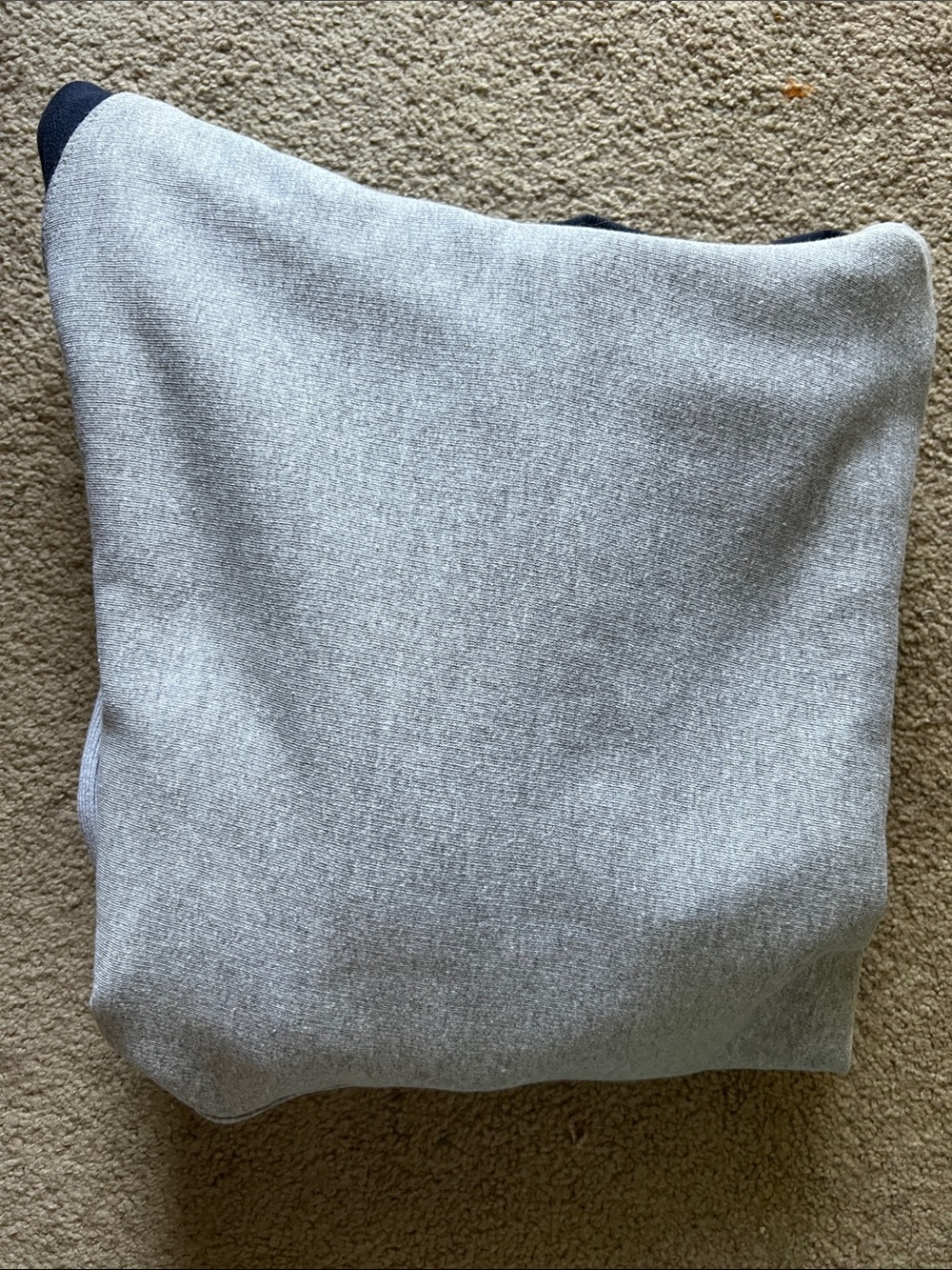 Men's Gray and Navy Large Hoodie - Classic Comfort
